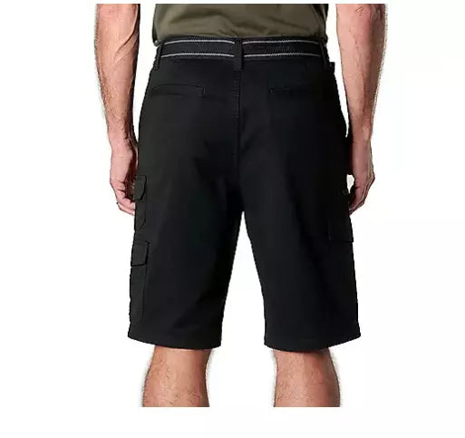 IRON CO Mens Belted Twill Cargo SHORTS