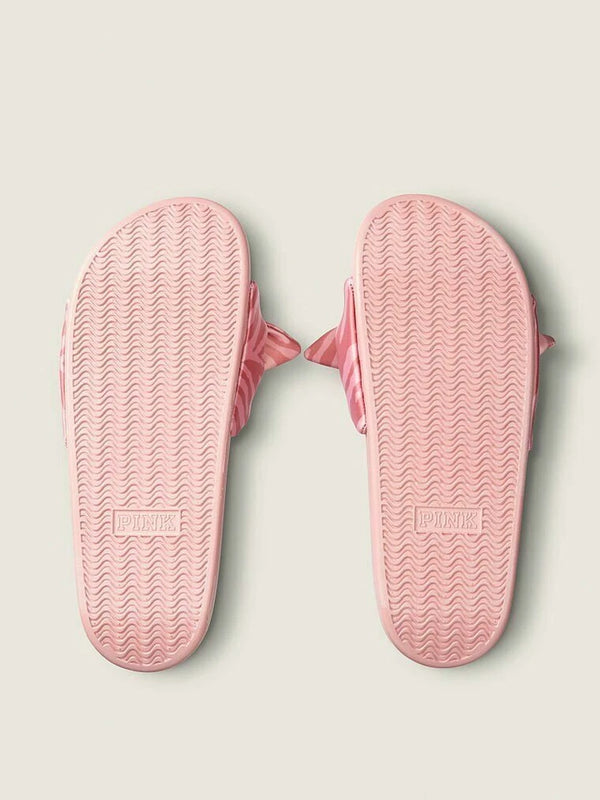 Victoria's Secret Pink Bow/Single Strap Slides
