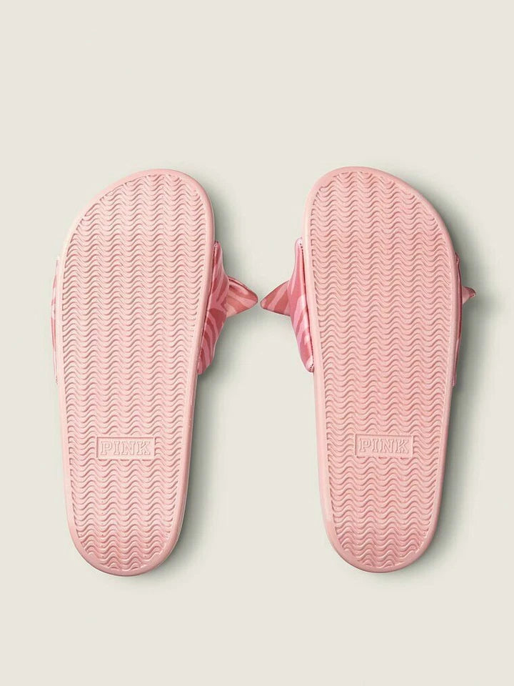 Victoria's Secret Pink Bow/Single Strap Slides