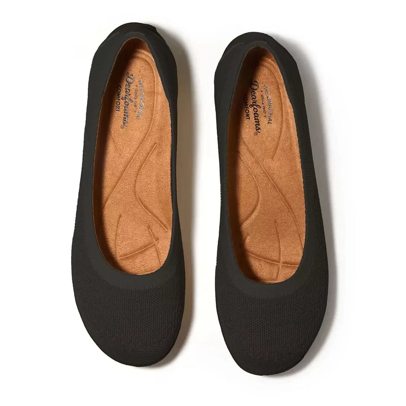 The Original Dearfoams Comfort Slip-On Flats Women Shoes-Black