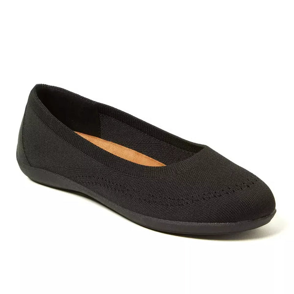 The Original Dearfoams Comfort Slip-On Flats Women Shoes-Black