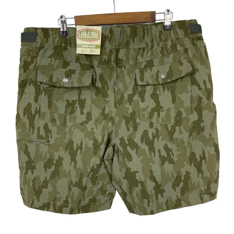 Lake Trail MEN  Camo Flex Cargo Shorts Relaxed Fit