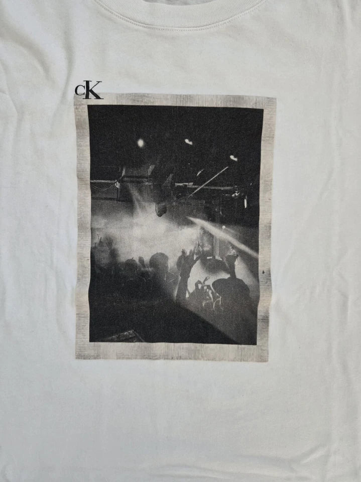 calvin klein men's short sleeve crew neck white