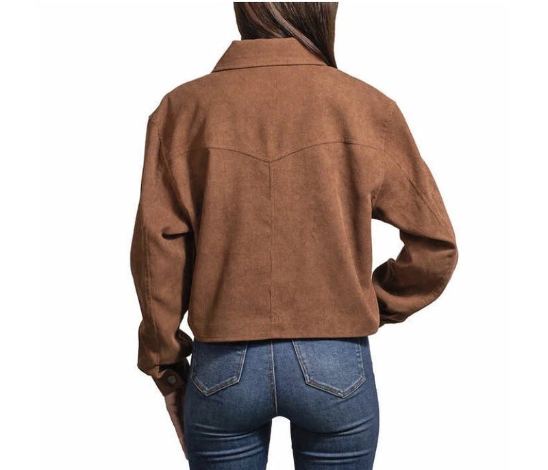 Wrangler Ladies' Corduroy Cropped Shirt Jacket