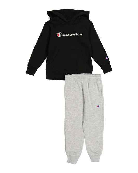 Champion Little Boy 2pc Signature Fleece Hoodie And Jogger Set