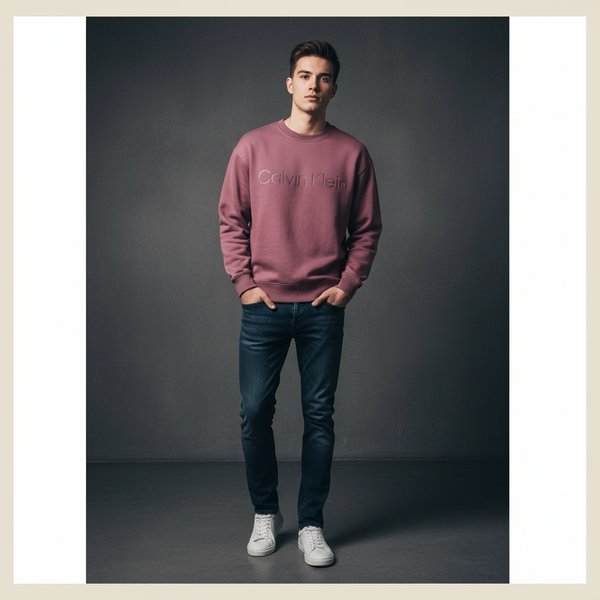 Calvin Klein Sweatshirt in Cotton Terry MEN