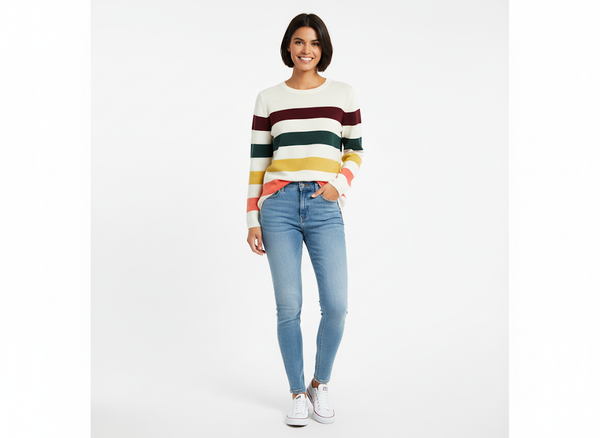 Van Heusen Women Pullover Sweater Top Petite 100% Acrylic