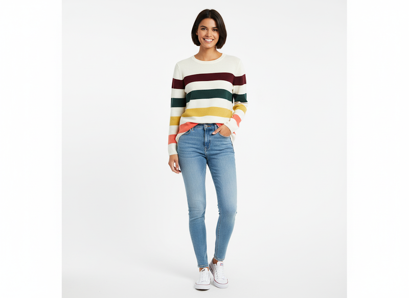 Van Heusen Women Pullover Sweater Top Petite 100% Acrylic