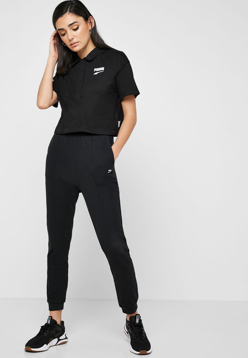 Puma Women's Tapered Joggers Everyday Pant Black