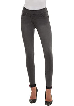 LUXE DENIM SLIMS Skinny Cuff Jeans GreyWash