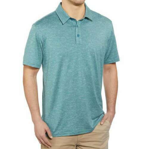 G.H. Bass & Co. Men's Performance Polo (Dragonfly Heather & Small)