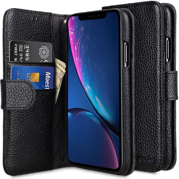 Melkco Apple iPhone XS Book Case Echt Leer Zwart