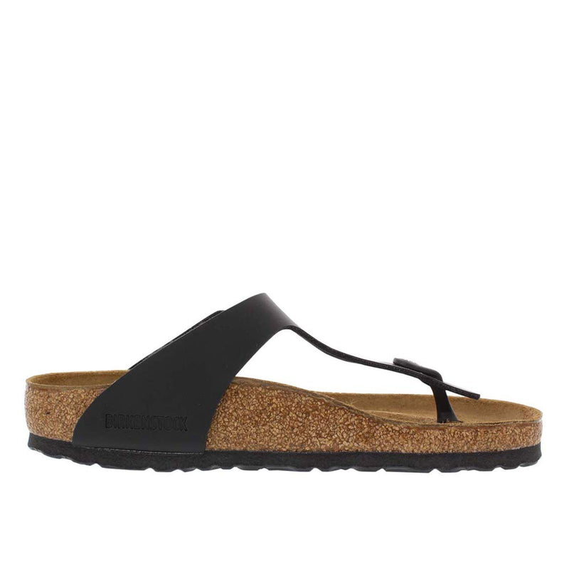 Birkenstock Gizeh Birko-Flor Black Toe Post Sandals 0043691