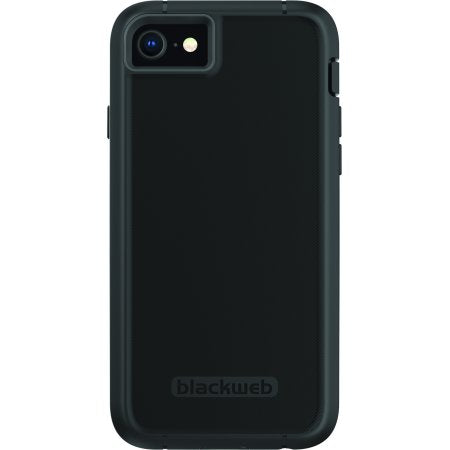 Blackweb Rugged Phone Case with Holster For iPhone SE (2020)/ 6/6s/7/8, Black