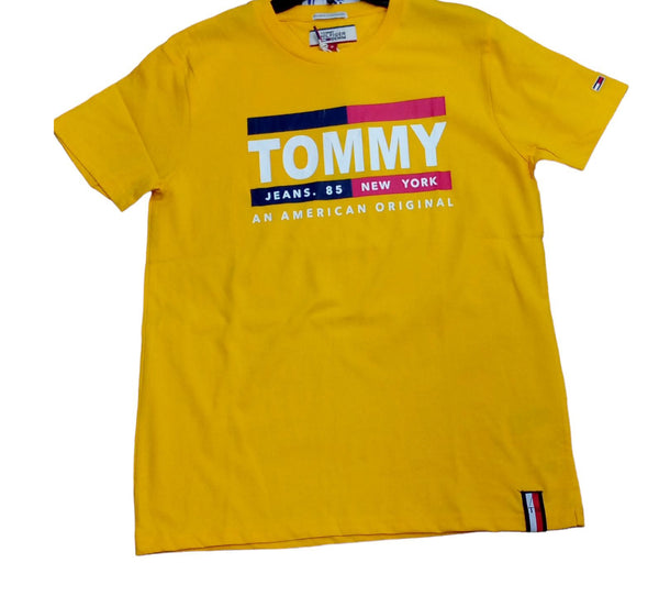 Tommy Hilfiger men's shirt short sleeve Yellow