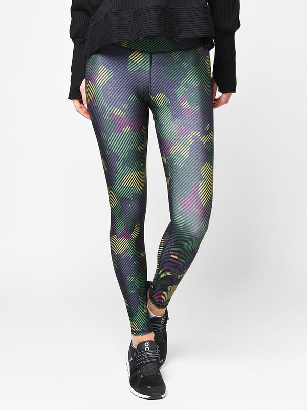 TEREZ GREEN CAMO STRIPE LEGGING