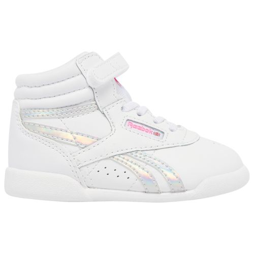 Reebok Freestyle Hi - Girls' Toddler Basketball Shoes - White