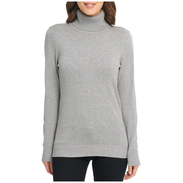 Andrew Marc Women's Turtleneck Heather Granite