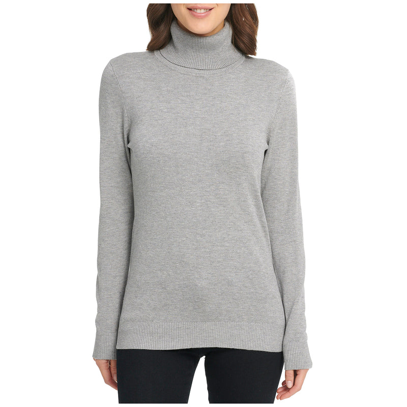 Andrew Marc Women's Turtleneck Heather Granite