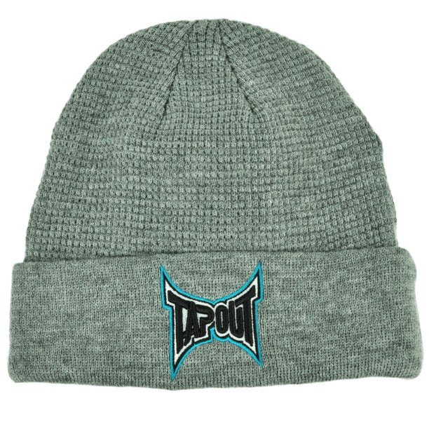 Tapout Gray Cuffed Knit Beanie Toque Hat Mixed Martial