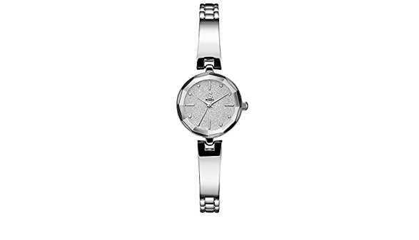 G by GUESS Women's Analog Quartz Watch with Silver Tone Strap, 5 (Model: G64036L1)