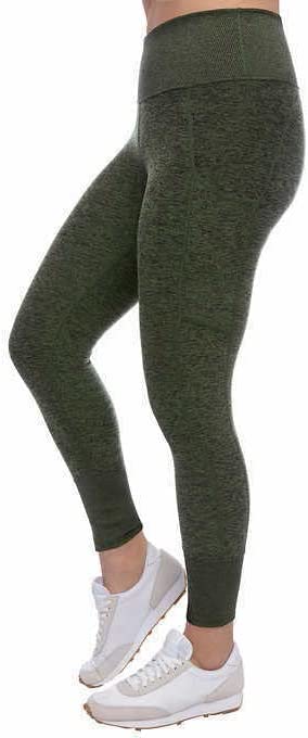 Kirkland Signature Women's Brushed Legging with Side Pockets OLIVE