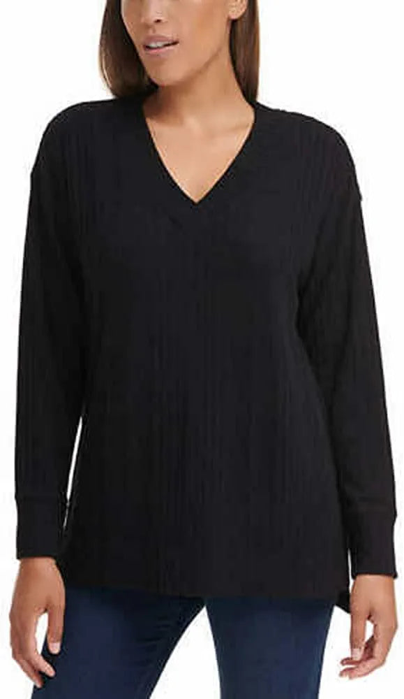 Andrew Marc Ladies’ Ribbed V-Neck Top