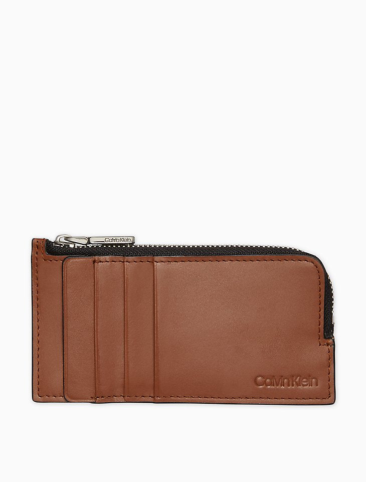 Calvin Klein Box Calf Long L-Zip Wallet