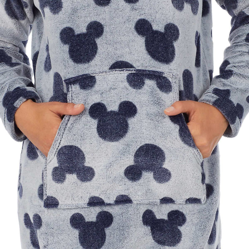 Disney Women's Mickey Mouse Lounger with Sherpa Hood Pajama
