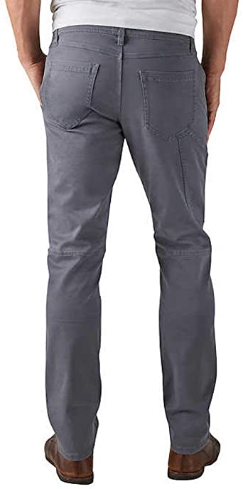 Weatherproof Vintage Men's Flex Utility Stretch Twill Straight Fit Pant Grey