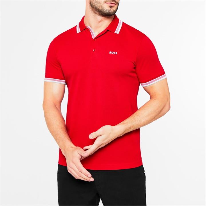 BOSS Paddy Polo Shirt with Curved Logo