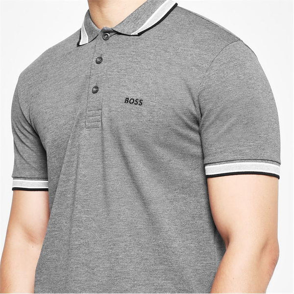 BOSS Paddy Polo Shirt with Curved Logo