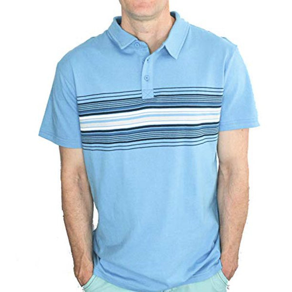 Hang Ten Men's Short Sleeve Polo Shirt Cendre Blue