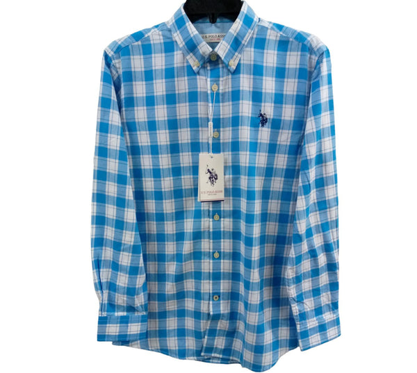 Ralph Lauren men's long sleeve shirt BLUE/WHITE
