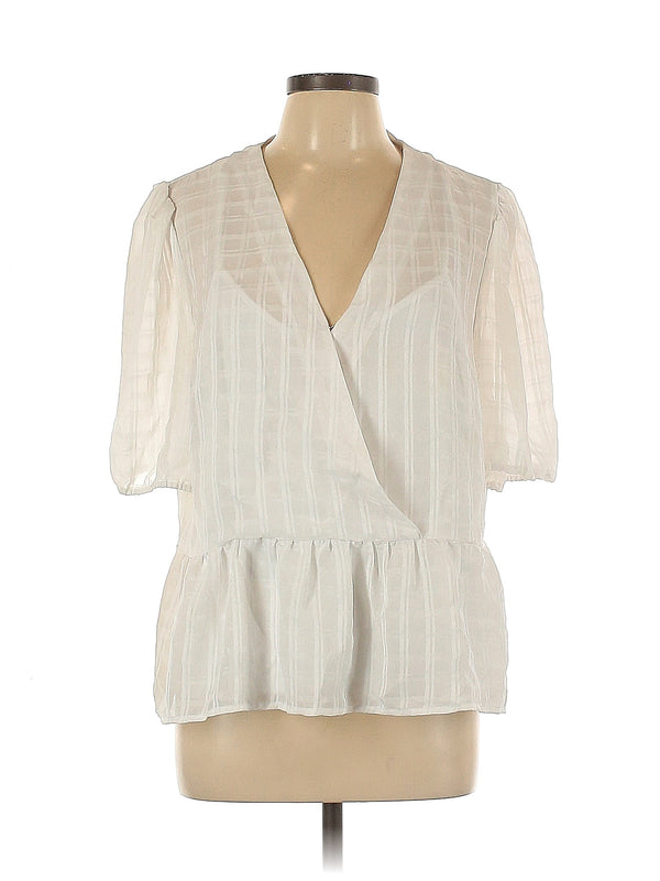 Ophelia Roe Women's 3 Quarter Sleeve Surplus Peplum Blouse