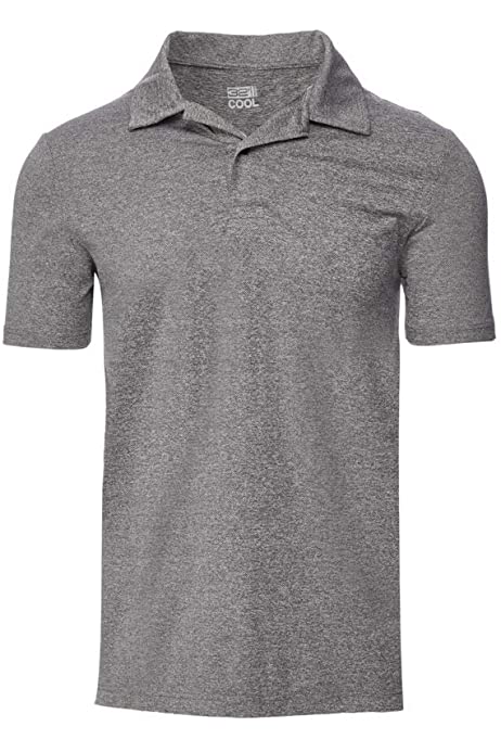 32 Degrees Cool Men's Ultra Lux Polo Heather Grey