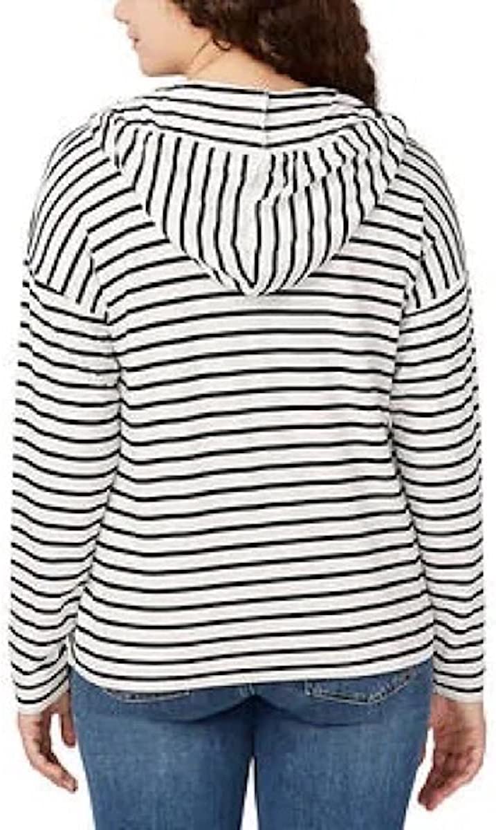 Buffalo David Bitton Ladies Stripes Hooded Sweatshirt