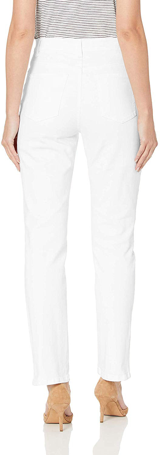 Gloria Vanderbilt Women's Amanda heritage fit tapered leg classic rise Jeans Crystal White