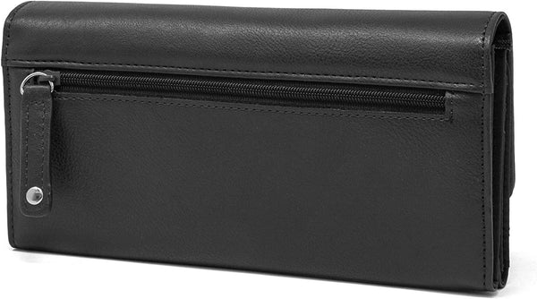 Nautica Money Manager RFID Women’s Wallet Clutch Organizer (Black (Buff))