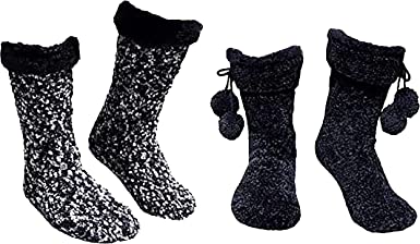 Jane & Bleecker 2 Pair Slipper Socks for Ladies.