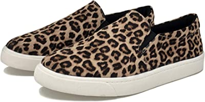 Dr. Scholl's Shoes Women's Madison Sneaker, Tan/Black Leopard Microfiber,