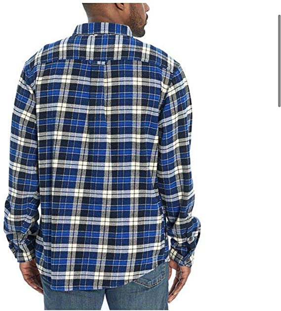 Orvis Tall Pine Plaid Heavy Weight Flannel Shirt Men  Warmer Pocket