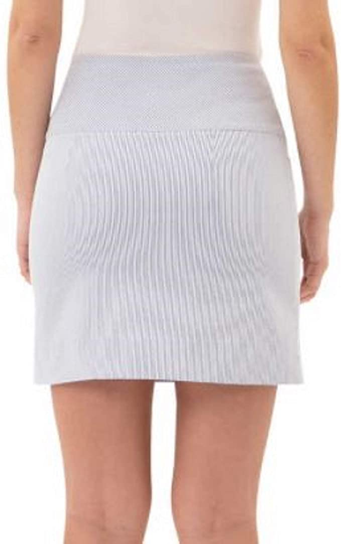 S.C. & Co. Women's Comfortable Stretch Double Wraparound Skort Blue Stripe