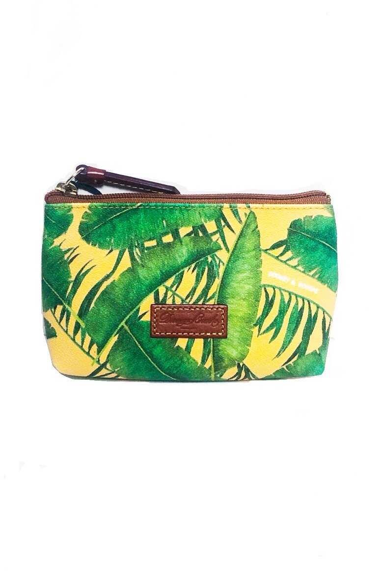 Dooney & Bourke Palm Print Cosmetic Case GWP06 Yellow