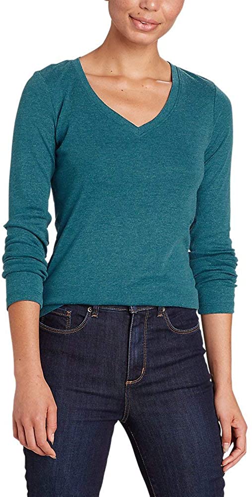 Eddie Bauer Women's Favorite Long-Sleeve V-Neck T-Shirt