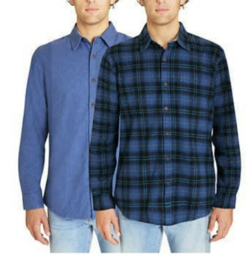Lee Men's Stretch Flannel Shirts 2-Pack