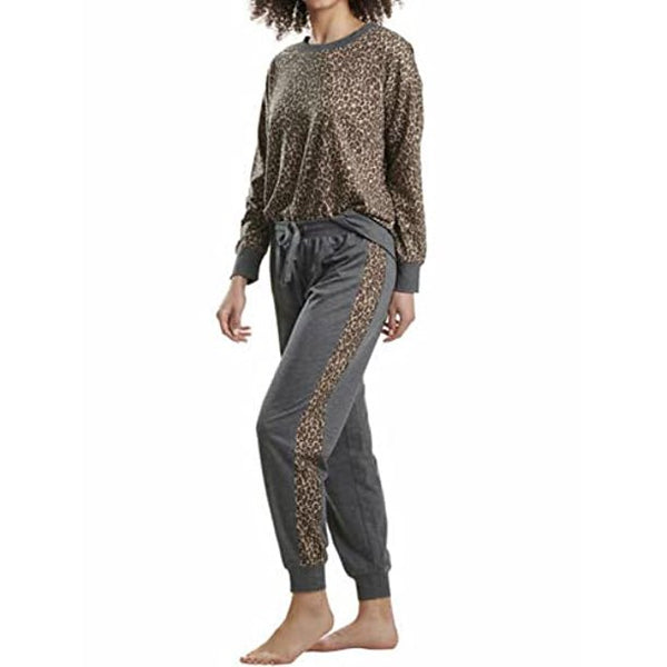 Splendid Women's 2-Piece Pajama Set Long Sleeve Crewneck Top Jogger Pants
