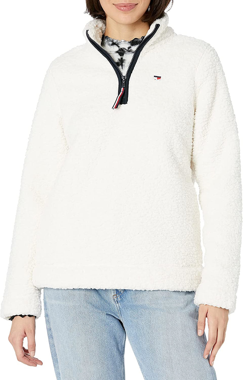 Tommy Hilfiger Sherpa Pull Over Jacket In Fawn