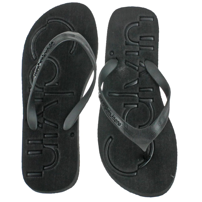 CALVIN KLEIN JEANS PICCOLA WOMENS BEACH OPEN-TOE FLIP-FLOPS