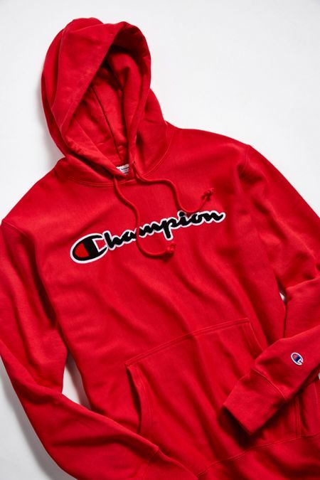 Champion Men's  sweat shirt /RED/logo center